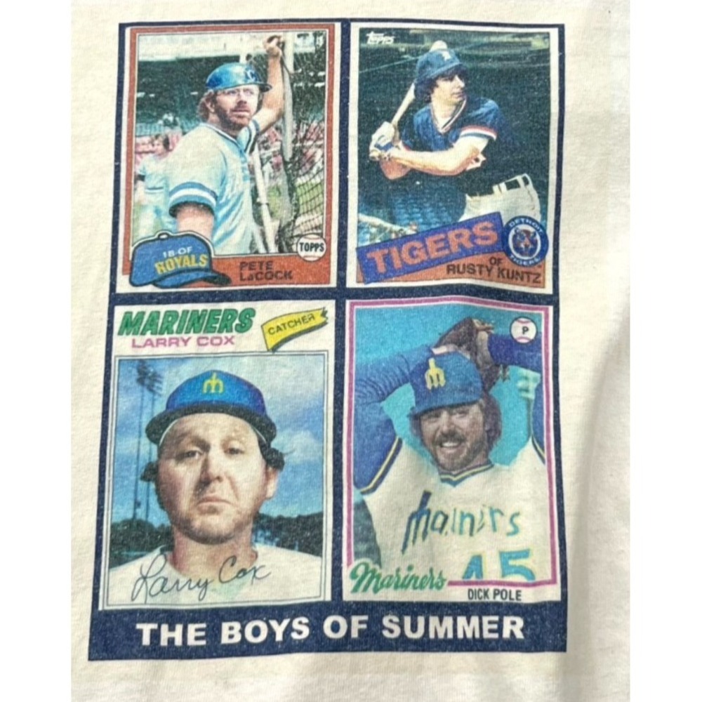 The Boys of Summer Baseball Jersey 2XL White Blue Graphic Funny Joke Gag Fantasy
